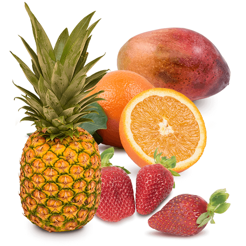 Cesta Fresón, Naranjas de Zumo, Piña y Mango