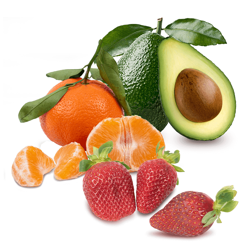 Cesta Fresón, Mandarinas y Aguacates