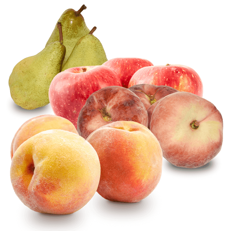 Cesta Melocotones, Manzanas, Peras Condesa y Paraguayos
