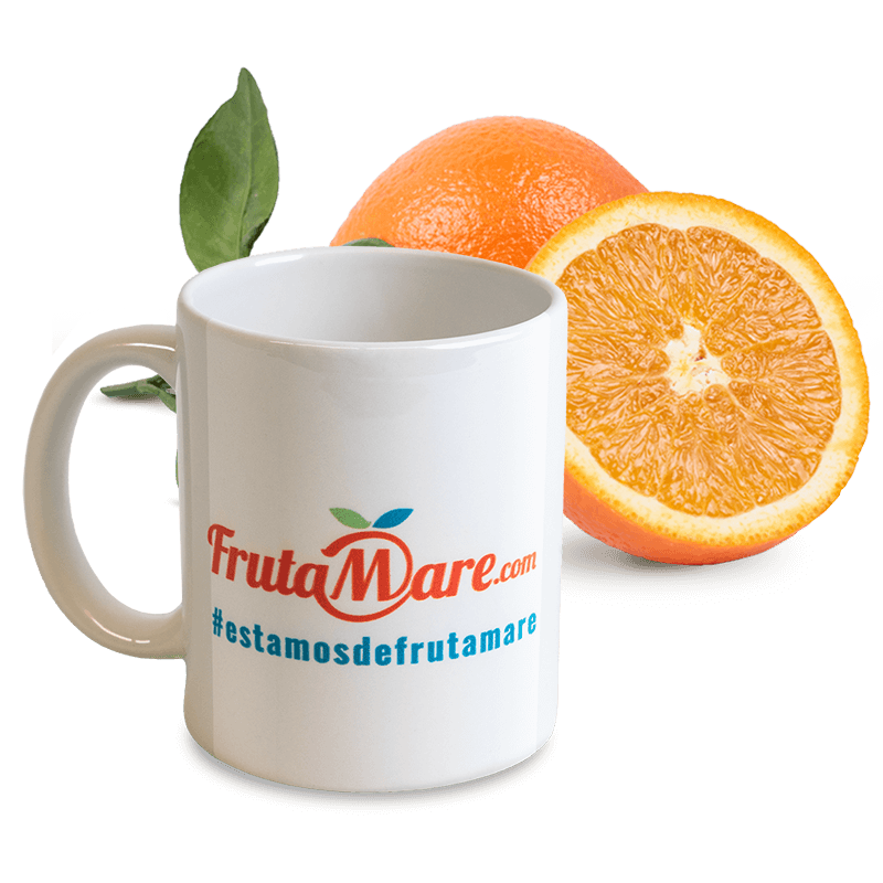 Cesta Naranjas y Taza