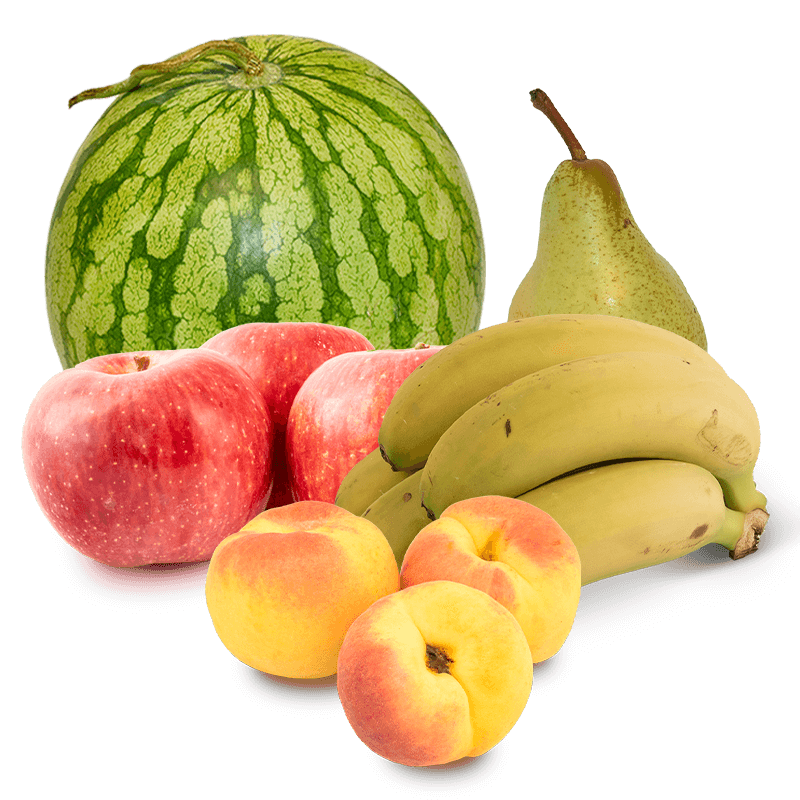 Cesta Sandía, Manzanas, Peras Condesa, Plátanos y Albaricoques