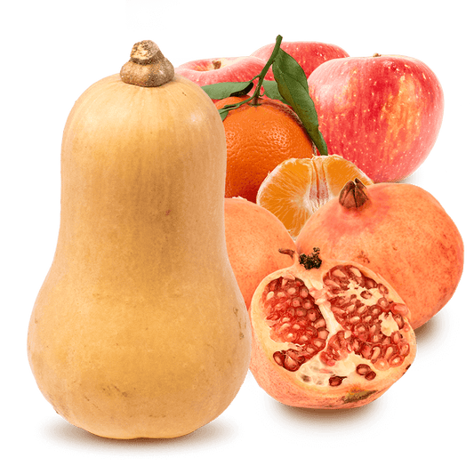 Cesta Calabaza violín, Manzana, Granada y Mandarina
