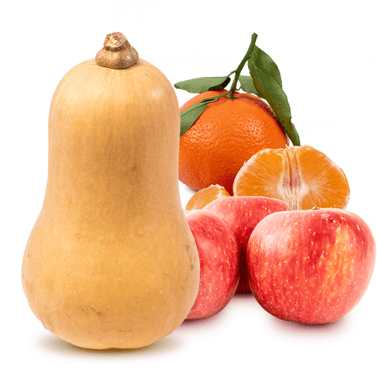 Cesta Calabaza Violín, Manzanas y Mandarinas