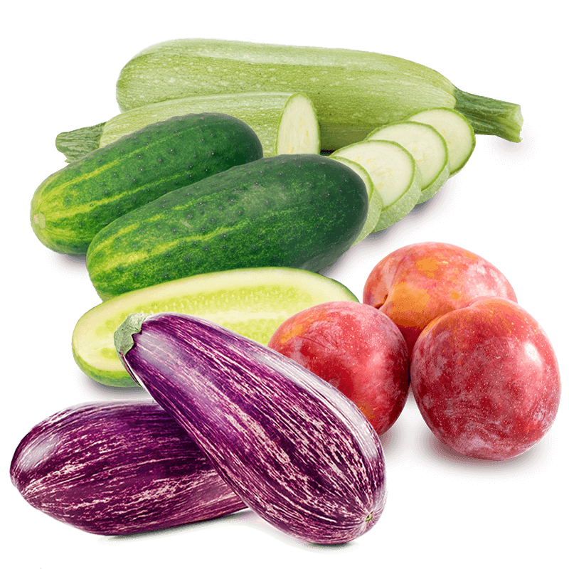 Ciruela,Pepino Calabacín Berenjena - FrutaMare
