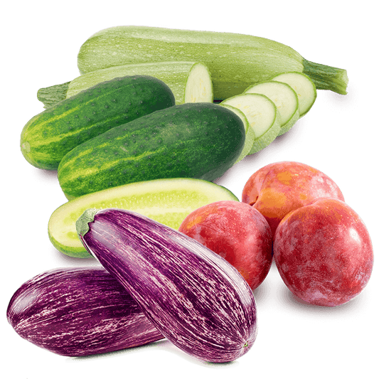 Ciruela,Pepino Calabacín Berenjena - FrutaMare