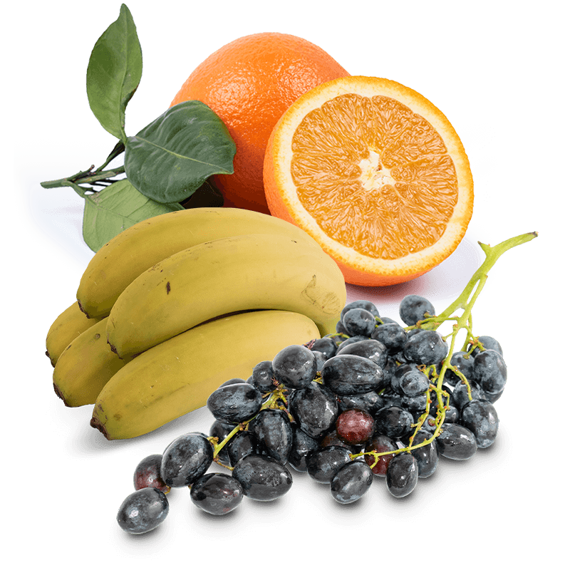 Cesta Naranjas de Zumo, Uva Negra y Plátanos - FrutaMare