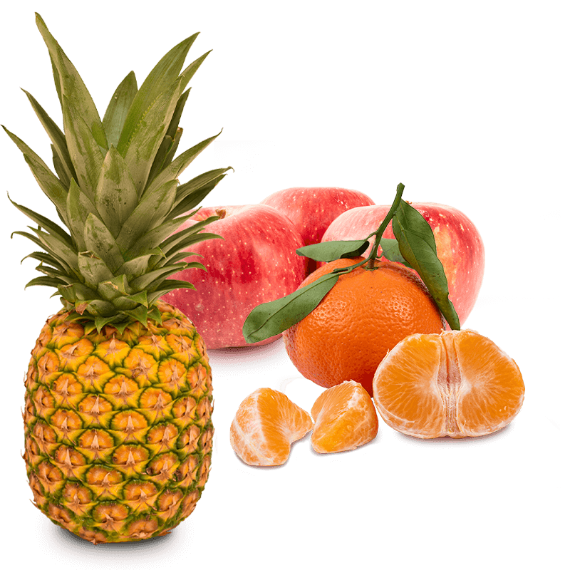 Cesta Mandarinas, Piña y Manzanas - FrutaMare