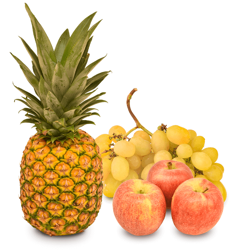 Cesta Uva blanca, Piña y Manzana - FrutaMare