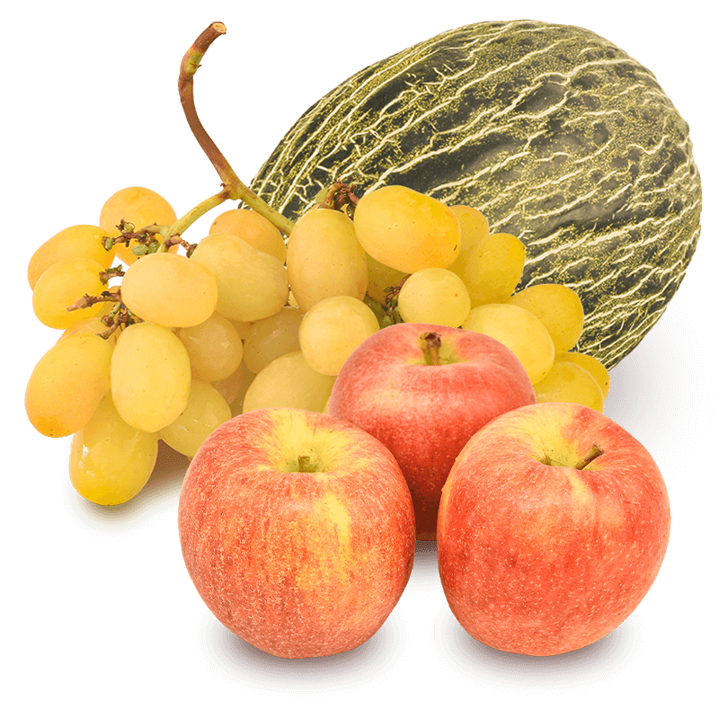 Cesta Uva blanca, Melón y Manzana - FrutaMare