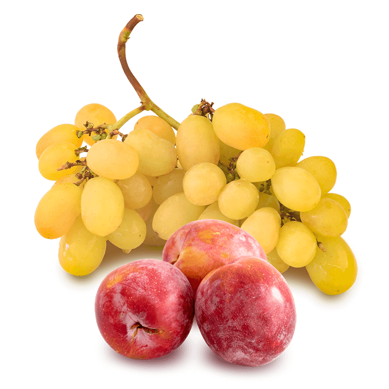 Cesta Uva blanca y Ciruela - FrutaMare