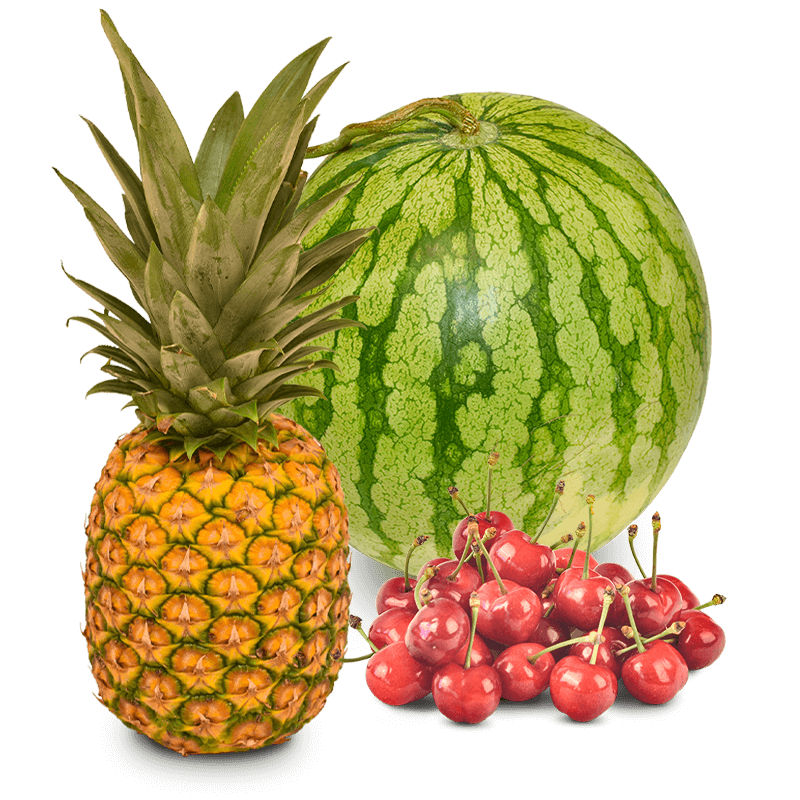 Cesta Sandía, Piña y Cerezas - FrutaMare