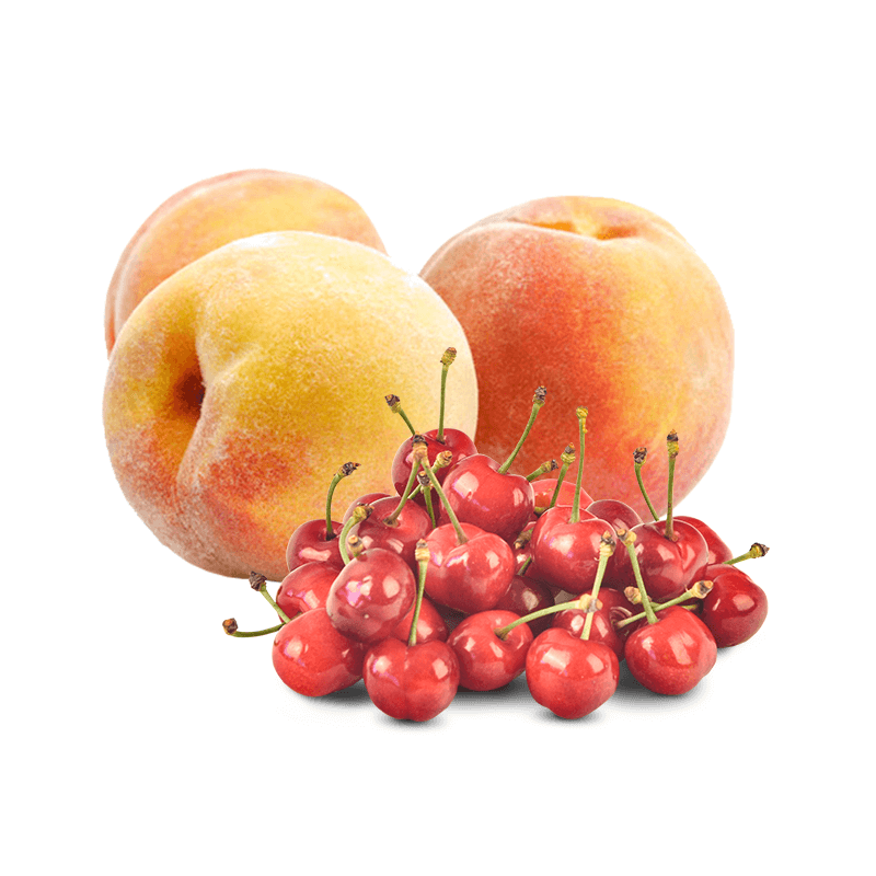 Cesta Cerezas y Melocotones - FrutaMare