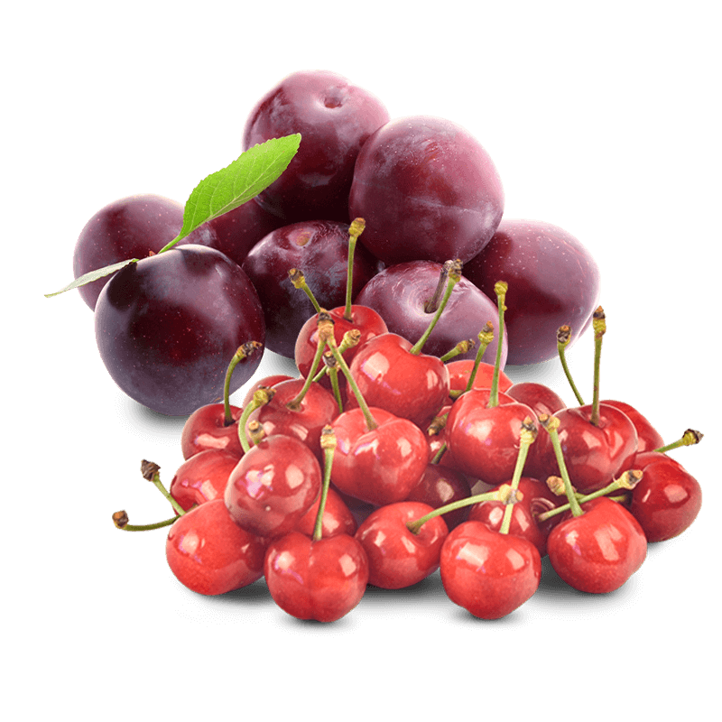Cesta Ciruelas Fresa y Cerezas - FrutaMare