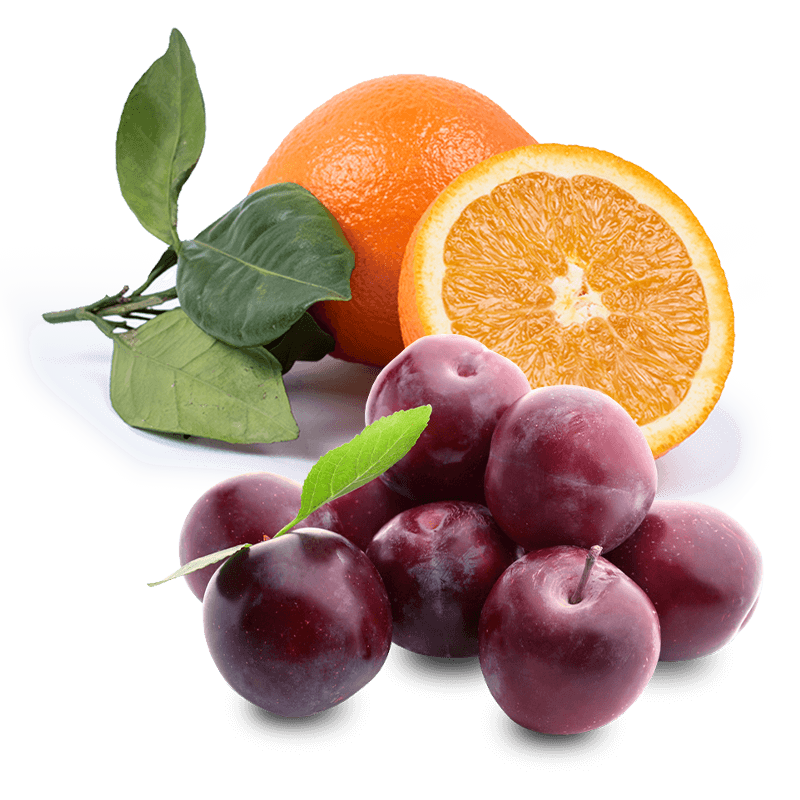Cesta Naranjas de Zumo y Ciruelas Fresa - FrutaMare
