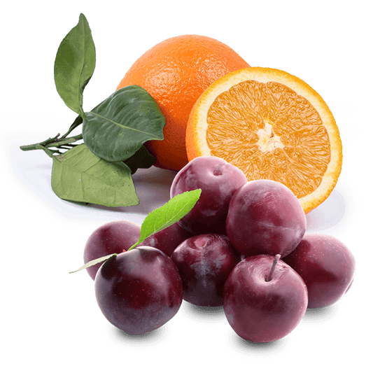 Cesta Naranjas de Zumo y Ciruelas Fresa - FrutaMare