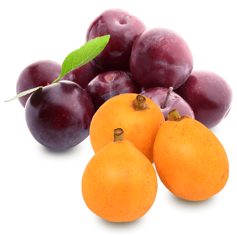 Cesta Ciruelas Fresa y Nísperos - FrutaMare