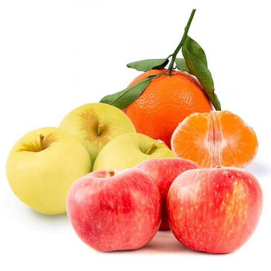 Cesta Mandarinas, Manzanas Golden y Manzanas Fuji - FrutaMare