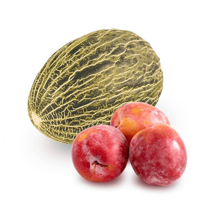 Cesta Melón y Ciruelas - FrutaMare