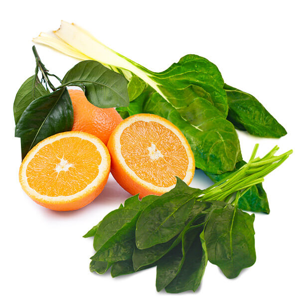 Cesta Naranjas de Mesa, Acelgas y Espinacas - FrutaMare
