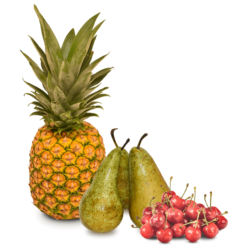 Cesta Piña, Peras Conferencia y Cerezas - FrutaMare