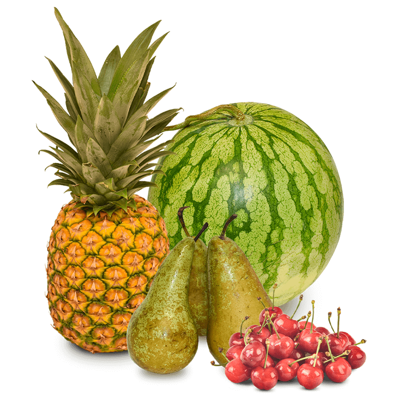 Cesta Sandia, Piña, Pera Conferencia y Cerezas - FrutaMare