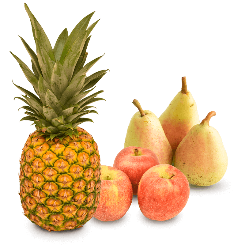 Cesta Piña, Peras Ercolinas y Manzanas - FrutaMare