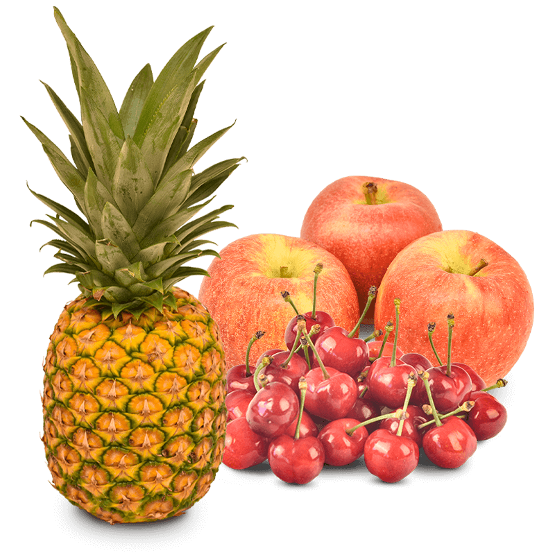 Cesta Piña, Manzanas y Cerezas - FrutaMare