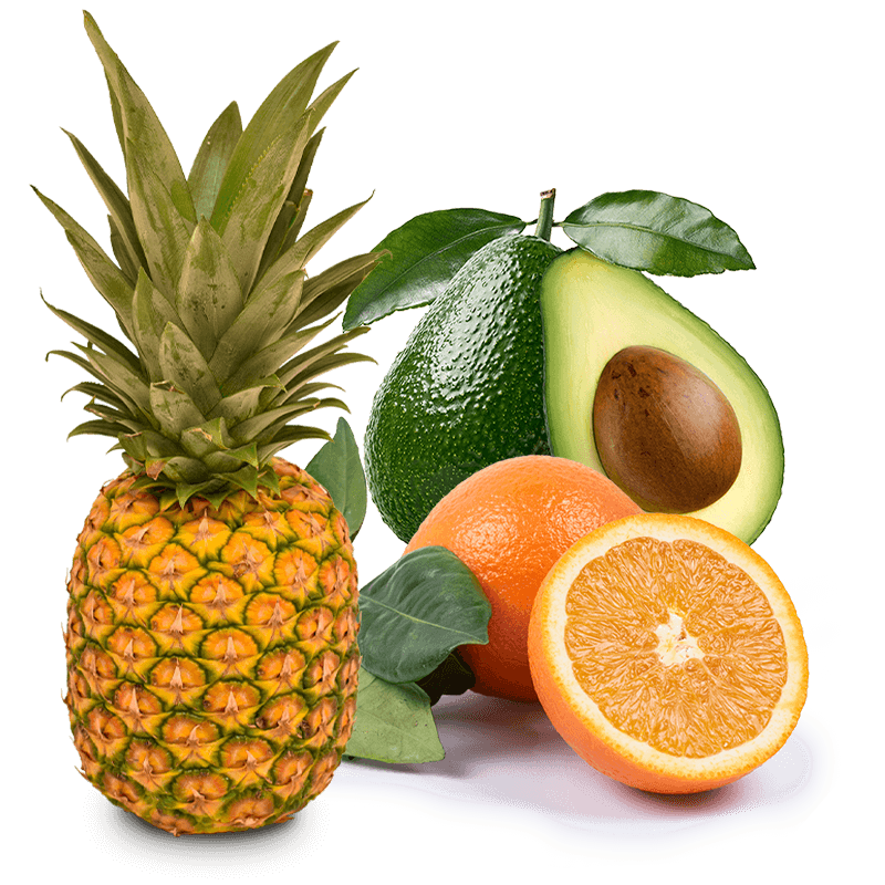 Cesta Naranjas de Zumo, Aguacates y Piña - FrutaMare