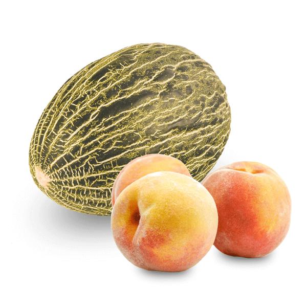 Cesta Melón y Melocotones - FrutaMare