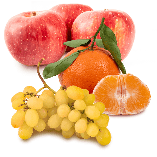 Cesta Uva blanca, manzanas y mandarinas - FrutaMare