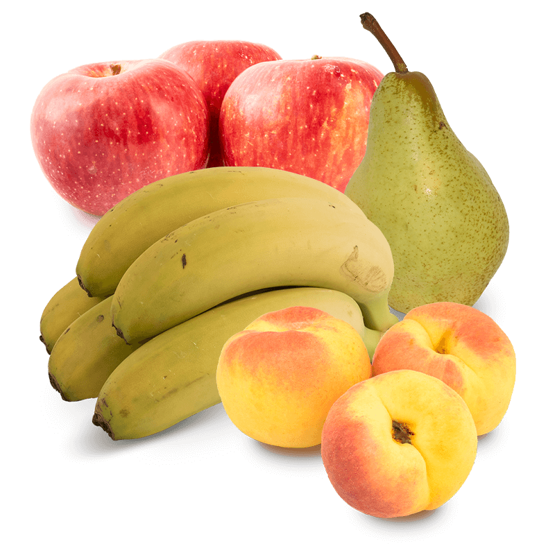 Cesta Albaricoques, Manzanas, Peras Condesa y Plátanos