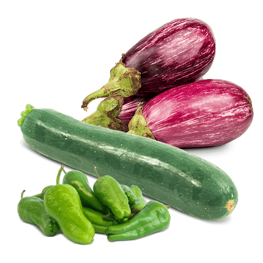 Cesta Calabacín, Berenjenas y Pimiento de Padrón