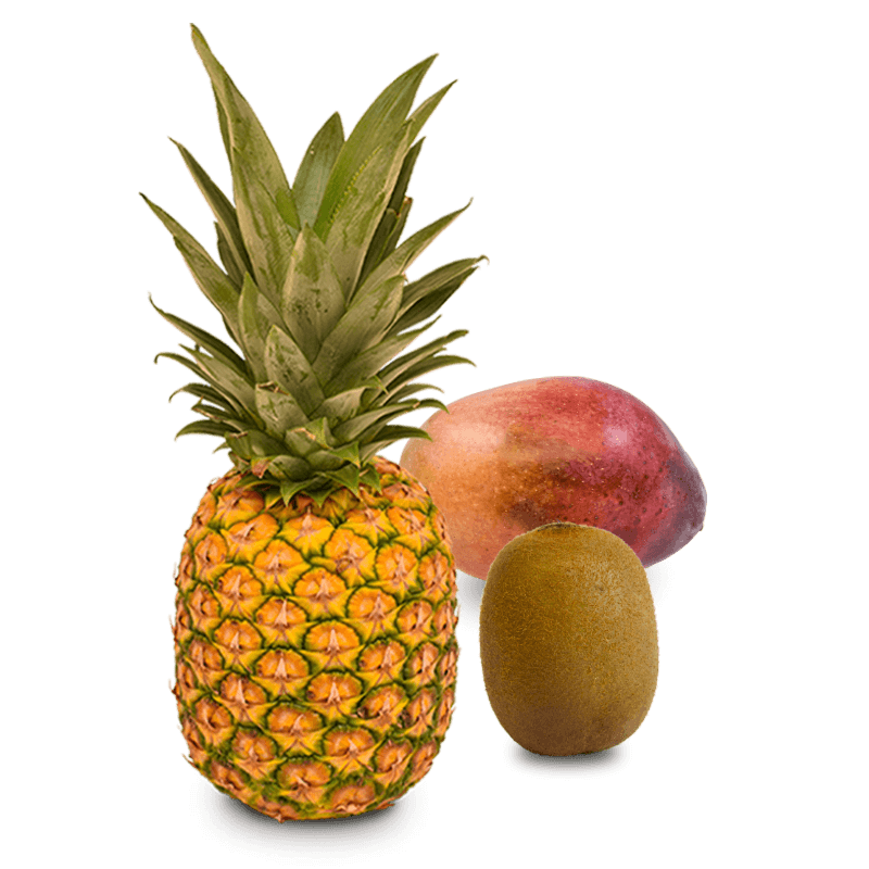 Cesta de Piña, Mangos y Kiwis | FrutaMare