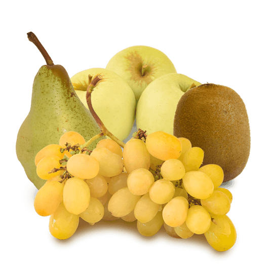 Cesta Uva blanca, Kiwi, Manzana Golden y Pera