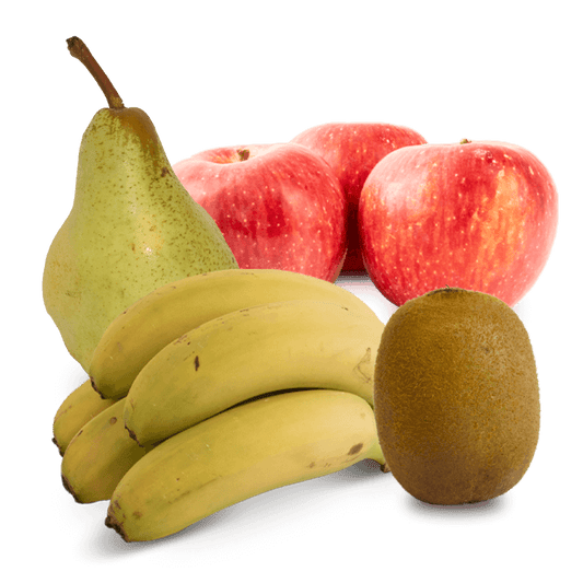 Cesta de Kiwi, Manzana roja, Pera y Platanos
