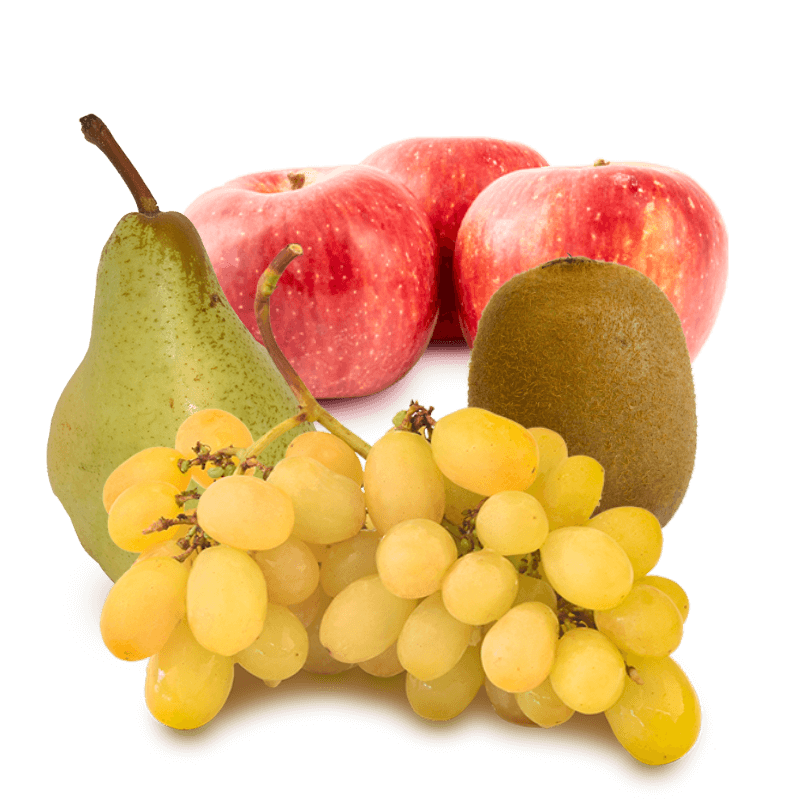 Cesta Uva blanca, Kiwi, Manzana y Pera