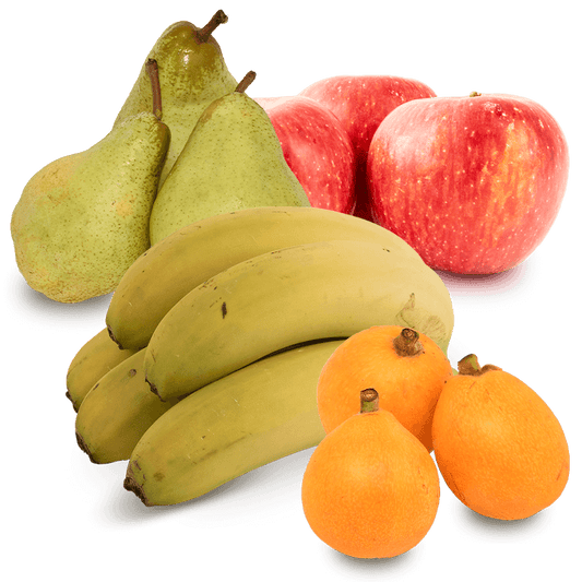 Cesta Nísperos, Manzanas, Peras Condesa y Plátanos