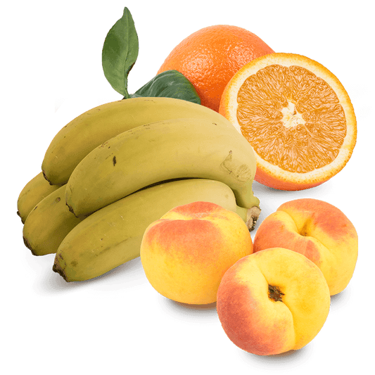 Cesta Naranjas de zumo, Albaricoques y Plátanos