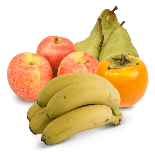 Cesta Persimón, Manzana Roja, Pera Condesa y Plátanos