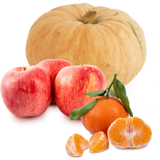 Cesta Calabaza, Manzanas y Mandarinas