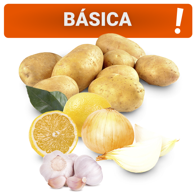 Cesta Patatas, Cebollas, Ajos y Limones