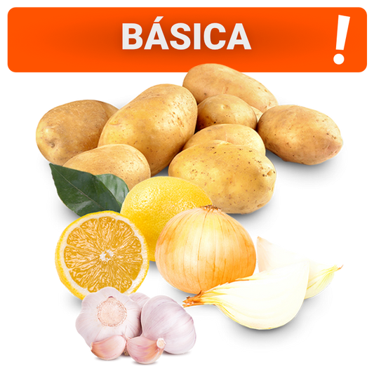 Cesta Patatas, Cebollas, Ajos y Limones
