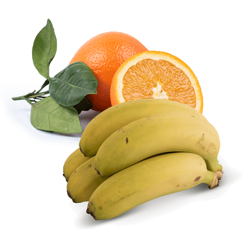 Cesta Naranjas de Mesa y Plátanos - FrutaMare