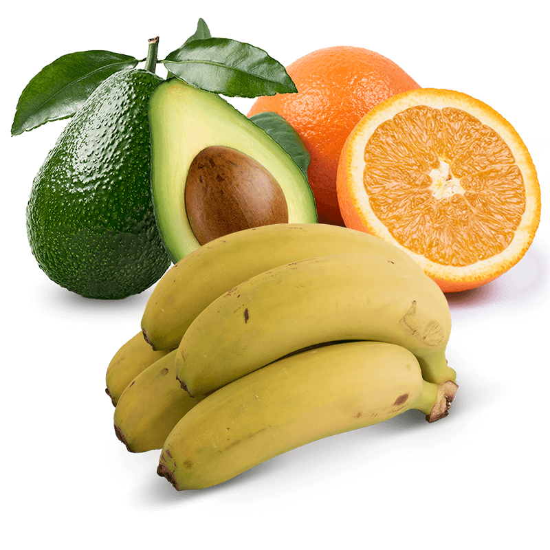Cesta Naranjas de Zumo, Aguacates y Plátanos - FrutaMare