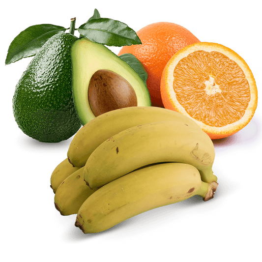 Cesta Naranjas de Zumo, Aguacates y Plátanos - FrutaMare