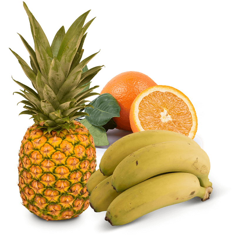 Cesta Naranjas de Zumo, Piña y Plátanos - FrutaMare