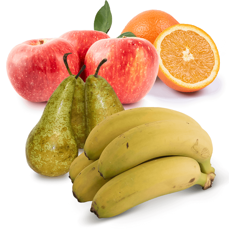 Cesta Naranjas de Zumo, Plátanos, Manzanas y Peras - FrutaMare