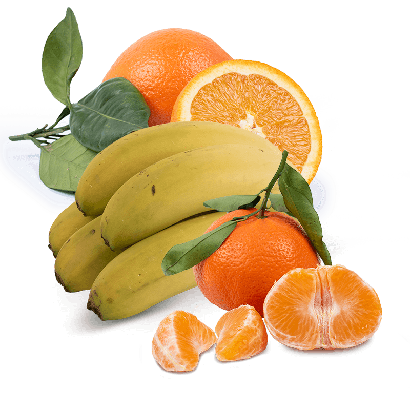 Cesta Naranjas de Zumo, Mandarinas y Plátanos - FrutaMare