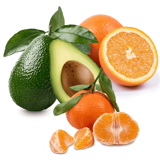 Cesta Naranjas de Zumo, Mandarinas y Aguacates - FrutaMare