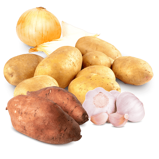Cesta Patatas, Batatas, Cebollas y Ajos - FrutaMare